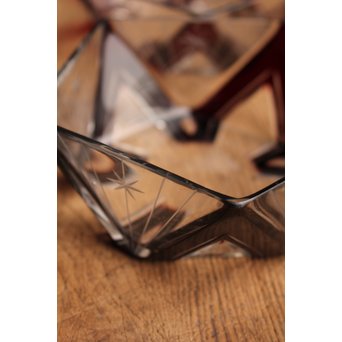 アールデコ五角形赤切子向付　5客1組　S1884 