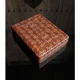 屈輪文彫漆硯箱　S1899