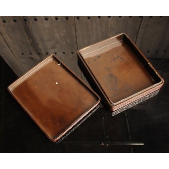 屈輪文彫漆硯箱　S1899 