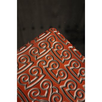 屈輪文彫漆硯箱　S1899 