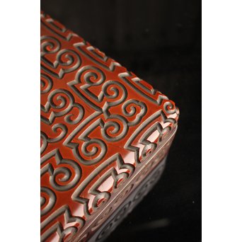 屈輪文彫漆硯箱　S1899 