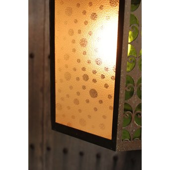 水玉と緑色ガラスの照明　A1310 