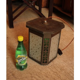 水玉と緑色ガラスの照明　A1310 