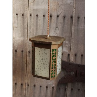 水玉と緑色ガラスの照明　A1310 