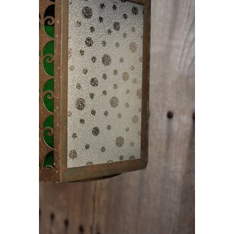 水玉と緑色ガラスの照明　A1310 