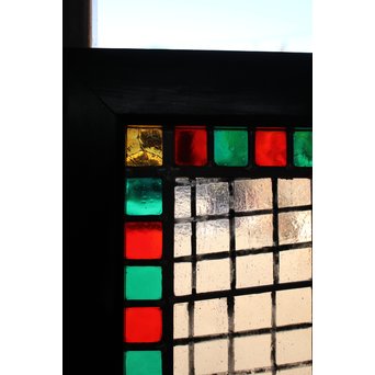 絵付けと腐食硝子の芸者ステンドガラス　GD767 