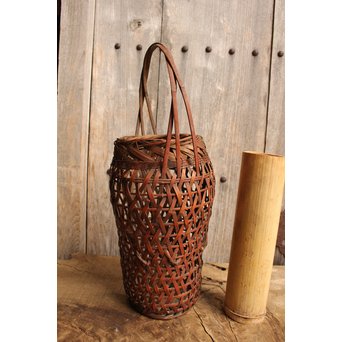 三世三代早川尚古斎作　竹花籠　S1943 