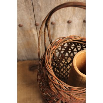 三世三代早川尚古斎作　竹花籠　S1943 