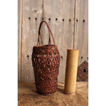 三世三代早川尚古斎作　竹花籠　S1943 