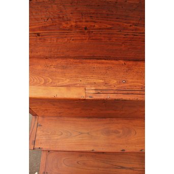 縦桟引戸の欅階段箪笥　M54 