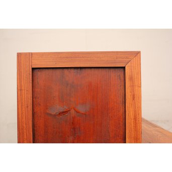 縦桟引戸の欅階段箪笥　M54 