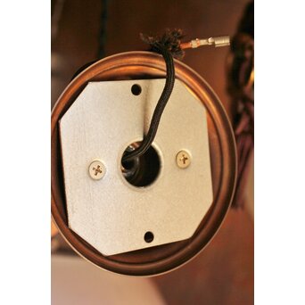 超特大球体電笠/照明　A1343YD ※先端はギボシ仕様　後程用途によって延長したりしてください 　天井取り付け金具と　それを隠すカバー付き 　底からチェーンで引掛けられるので　重量を支えられます