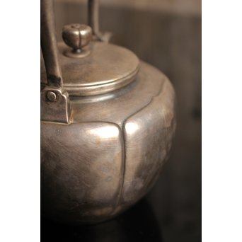 在銘阿古陀純銀瓶/湯沸/水注　K86 