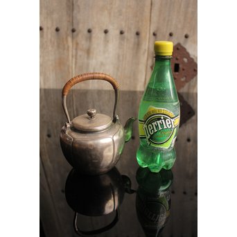 在銘阿古陀純銀瓶/湯沸/水注　K86 