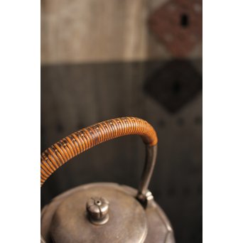 在銘阿古陀純銀瓶/湯沸/水注　K86 