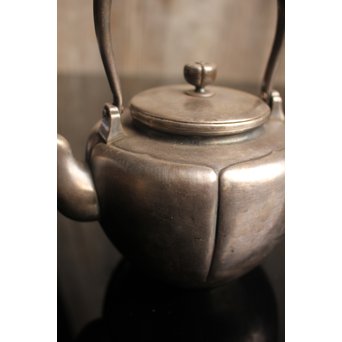 在銘阿古陀純銀瓶/湯沸/水注　K86 