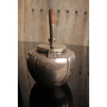 在銘阿古陀純銀瓶/湯沸/水注　K86 