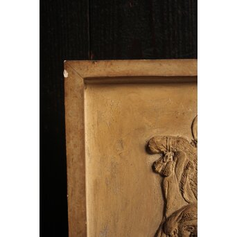 七福神 漆喰細工 鏝/こて絵 在銘　S1980 