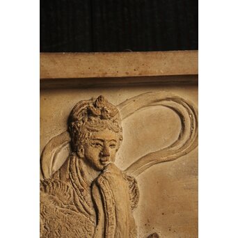 七福神 漆喰細工 鏝/こて絵 在銘　S1980 