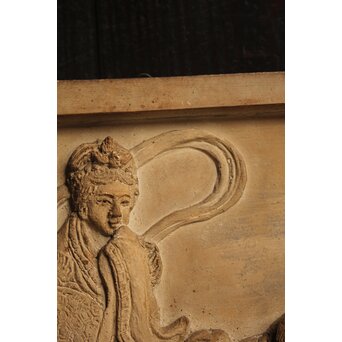 七福神 漆喰細工 鏝/こて絵 在銘　S1980 