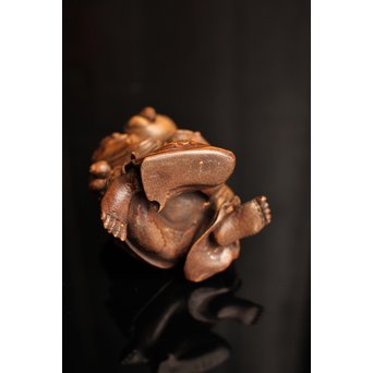 竹彫 和合千人 擺件/置物　S2031 