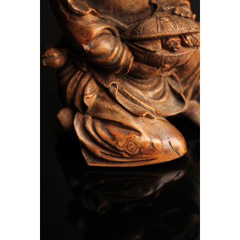 竹彫 和合千人 擺件/置物　S2031 