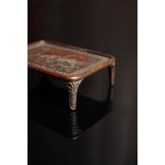 三浦研斎斑紫銅墨床　S2033 