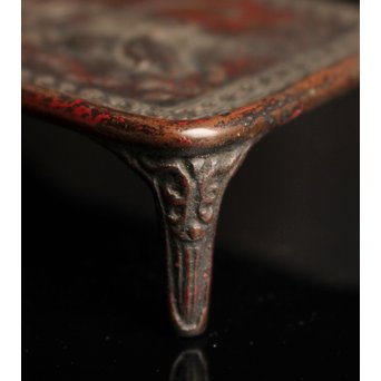 三浦研斎斑紫銅墨床　S2033 