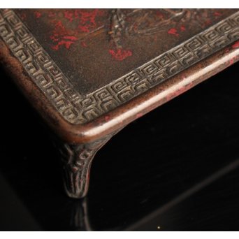 三浦研斎斑紫銅墨床　S2033 