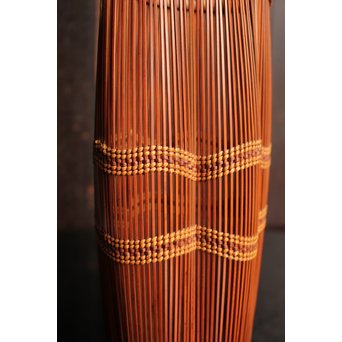 小菅吼月作竹編花籠　S2036 