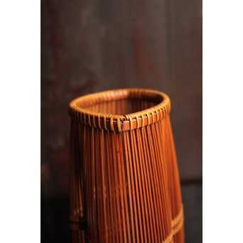 小菅吼月作竹編花籠　S2036 