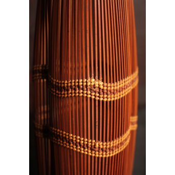 小菅吼月作竹編花籠　S2036 