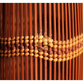 小菅吼月作竹編花籠　S2036 