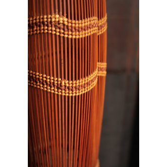 小菅吼月作竹編花籠　S2036 