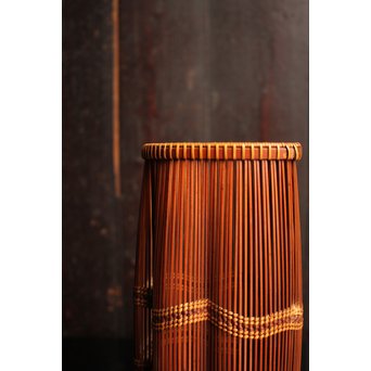 小菅吼月作竹編花籠　S2036 