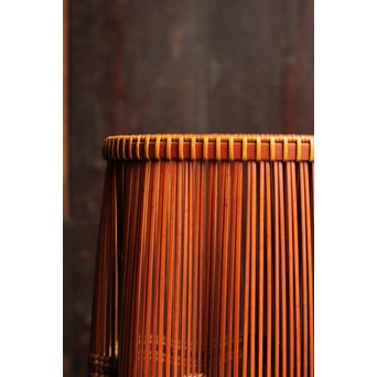 小菅吼月作竹編花籠　S2036 