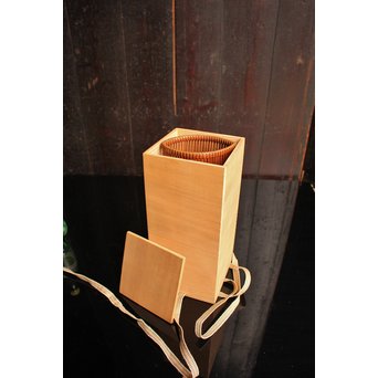 小菅吼月作竹編花籠　S2036 