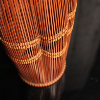 小菅吼月作竹編花籠　S2036 