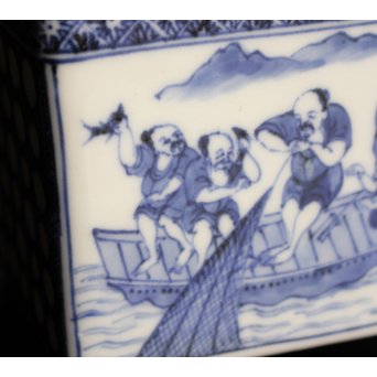 三浦竹泉銘祥瑞手銀火屋四方香炉　K104 