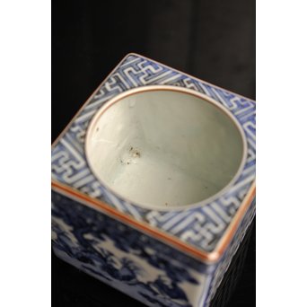 三浦竹泉銘祥瑞手銀火屋四方香炉　K104 