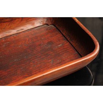 紡ぐ松の刳物煎茶盆　K114 