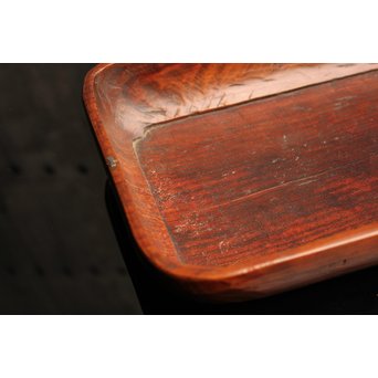 紡ぐ松の刳物煎茶盆　K114 