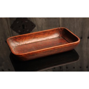 紡ぐ松の刳物煎茶盆　K114 