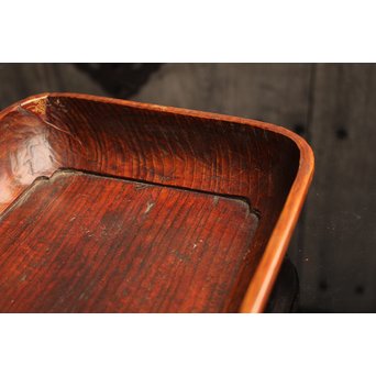 紡ぐ松の刳物煎茶盆　K114 