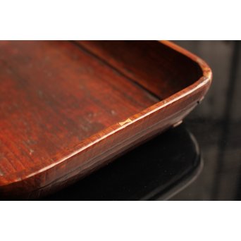 紡ぐ松の刳物煎茶盆　K114 