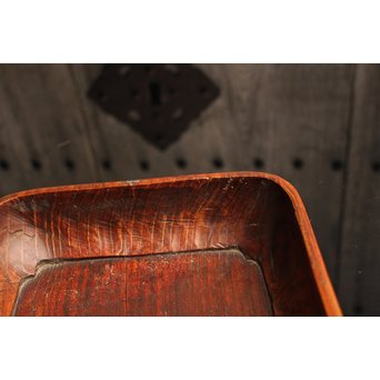 紡ぐ松の刳物煎茶盆　K114 