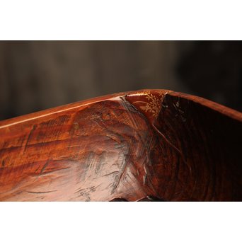 紡ぐ松の刳物煎茶盆　K114 