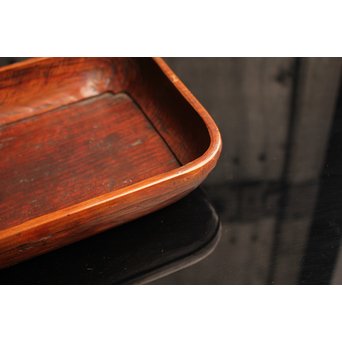 紡ぐ松の刳物煎茶盆　K114 