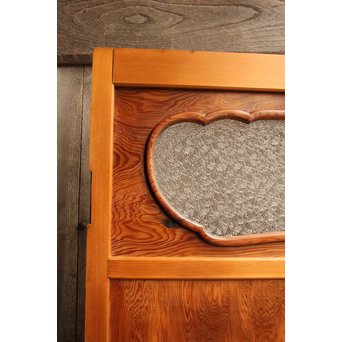 屋久杉系上杉一枚板雪隠戸/白目　GD804 