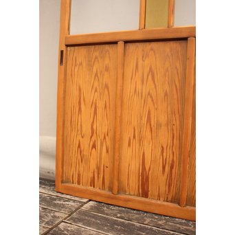 黄色と緑の色ガラス戸　2枚1組　GD812 